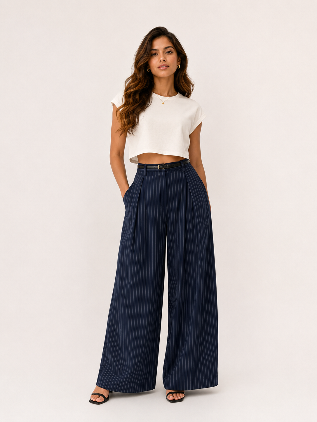 Women's Pleated Wide Leg Pants